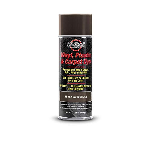 HI-TECH Vinyl Plastic Carpet Dye | Leather Upholstery Fabric Paint Dark Greige (1 Pack)