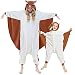 NEWCOSPLAY Unisex Aduit Flying Squirrel Pajamas- Plush One Piece Costume (M, Coffee Flying Squirrel)