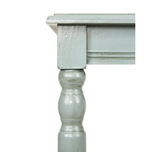 Decor Therapy Simplify Wood Accent Storage Shelf End Table, 24 X 19.5 X 15.75, Antique Artic Blue #TOP3