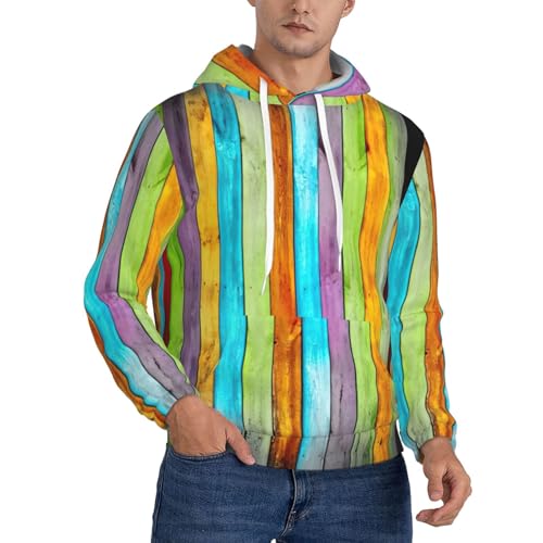 Sweat à capuche homme imprimé bois coloré le confort décontracté ultime