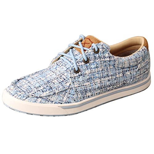 Baskets tendance femme Twisted X Kicks bleu et multicolore en ecoTweed 41