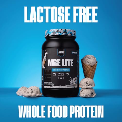 Image of REDCON1 MRE LITE Whole Food Protein Powder, Cookies & Cream - Lactose Free Meal Replacement with Animal Protein Blends - Easy to Digest Formula - Only 3g Carb per Serving (30 Servings)