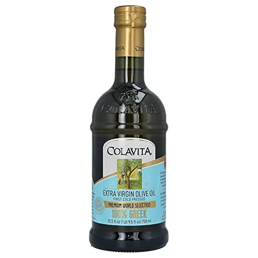 Colavita 100% Greek Extra Virgin Olive Oil, 750 ml, Glass Bottle