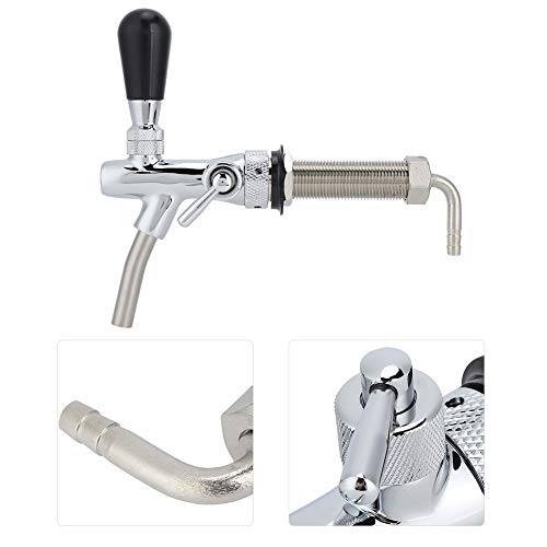 DEWIN Einstellbarer Bierhahn, G5/8 Zoll Gewinde Langschaft Einstellbarer Fassbierhahn Zapfhahn Spender Weinwerkzeuge Home Brewing Zubehör
