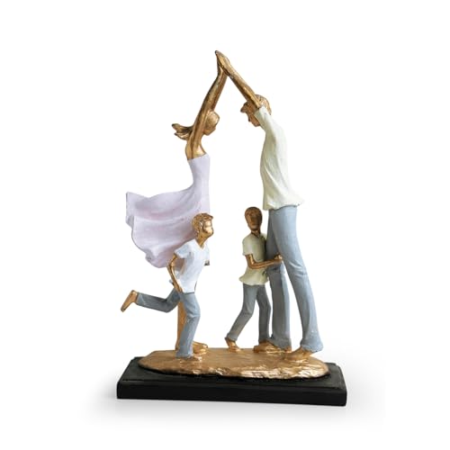 Image of ExclusiveLane 'Family Bliss' Modern Decorative Showpiece for Home Decor (Resin, Handcrafted, 30.7 cm)|Multicolored