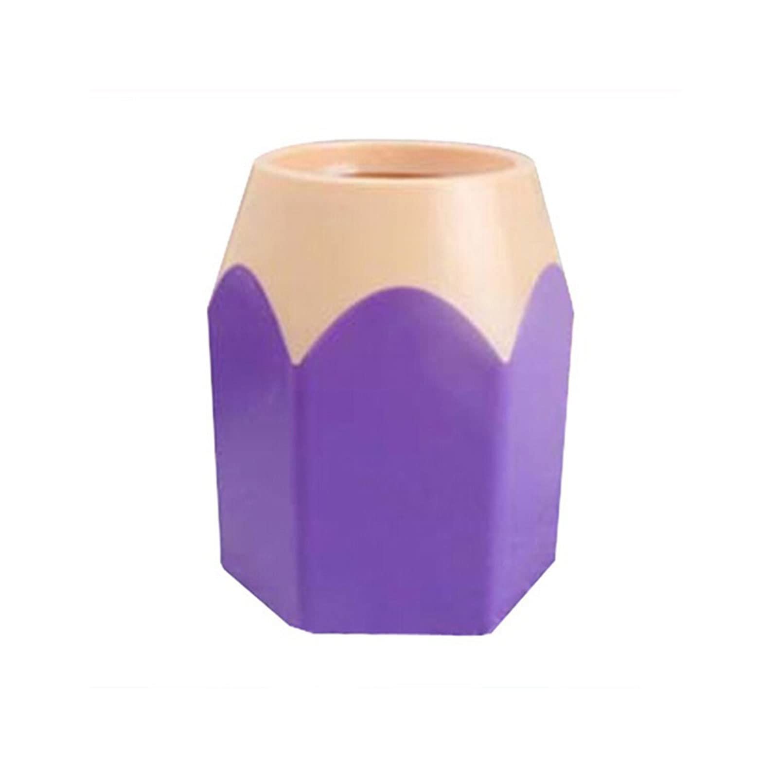 JINGYAN Pencil Holders Vase Pencil Pot Makeup Brush Holder Stationery Desk Tidy Container Organizer student Pen Stub(Purple)