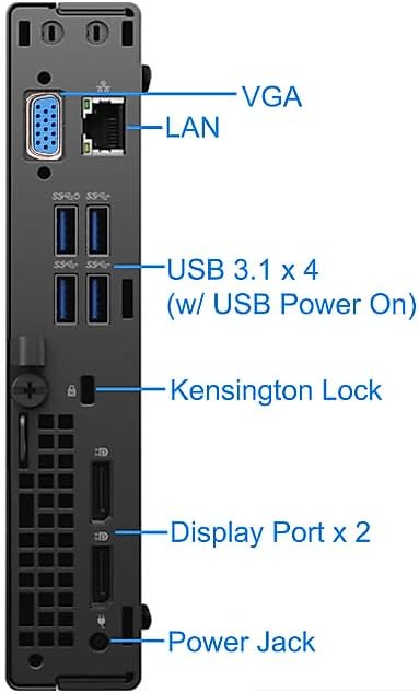 Dell OptiPlex 5090 Mini Business Desktop PC, 6-Core i5-10500T, 16GB RAM, 256GB SSD, Mouse, Keyboard, Windows 11 Pro (Renewed)