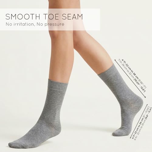 Image of Mysocks Crew Socks for Women Men Colorful Seamless Toe Soft Cotton Dress Socks