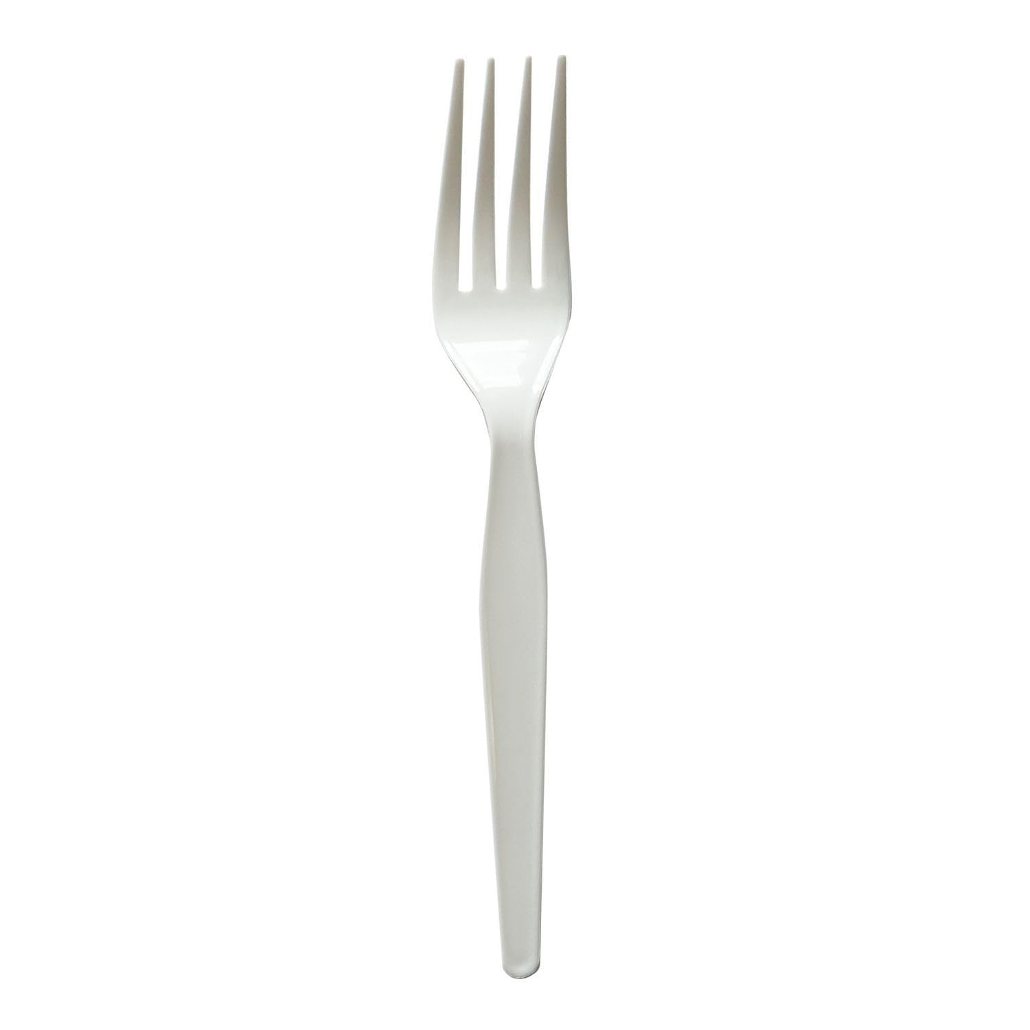 Boardwalk Disposable Plastic Forks, Case of 1,000, Individually Wrapped, White Polystyrene Silverware, White, Heavyweight Design