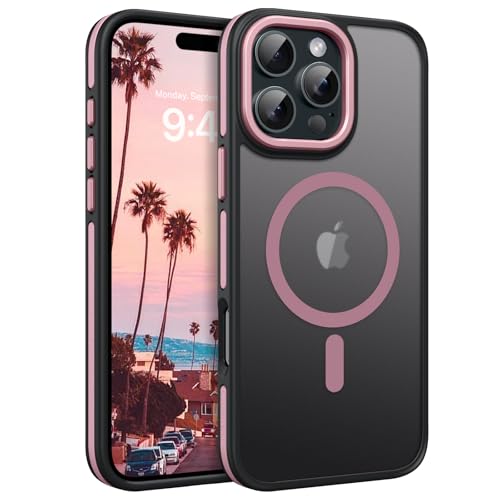 DOMAVER Magnetisch Hülle für iPhone 16 Pro Kompatible mit Mag Safe, Handyhülle iPhone 16 Pro 6.3" Case, Durchscheinende ...