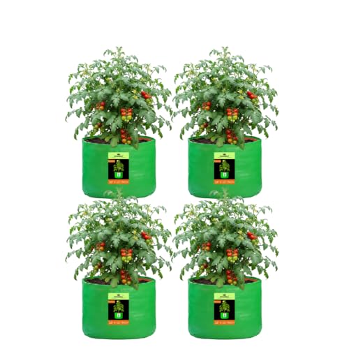 Image of Kingwell Grow Bag 18 X 15 INCH, PACK OF 4 For Terrace Garden Leafy Vegetable Plant Grow Bags Fruits Growing Containers For terrece Gardening (18 X 15 INCH, PACK OF 4)