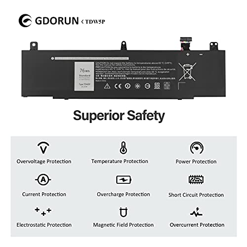 GDORUN TDW5P Laptop Batteria per Dell Alienware 13...