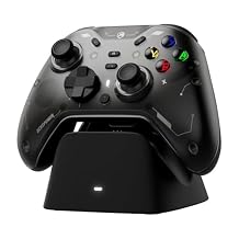 ECHTPower Wireless Game Controller for PC/Switch/Android/iOS, PC Gaming Controller with TMR Hall Joysticks/Dual Trigger, 4-Motor Vibration, ABXY Swap, Turbo/Back Buttons/1200mAh