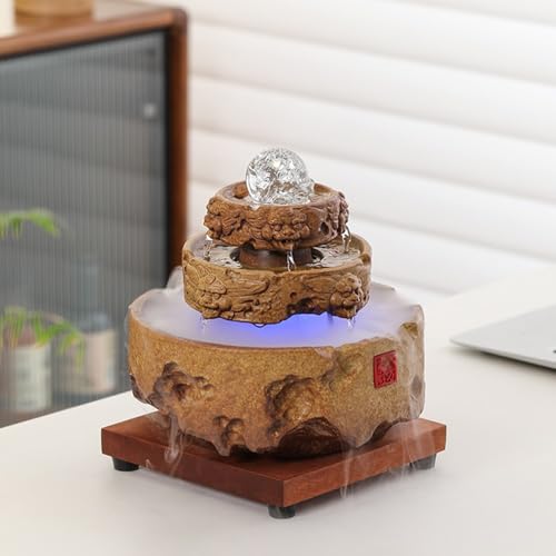 Fuente de agua corriente para zen y meditacion en casa adorno ceramica 4