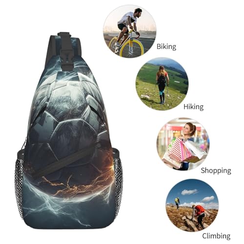 Mochila tipo bandolera para senderismo unisex negra miniatura 6