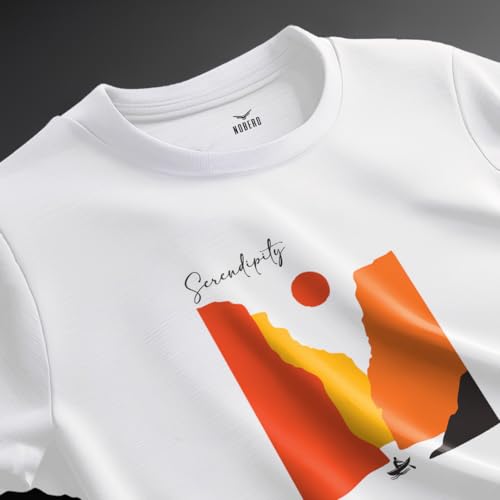 Image of Nobero Men's Regular Graphic Printed T-Shirt for Men | Soft Cotton | Classic Fit | Printed Casual Tshirt for Men