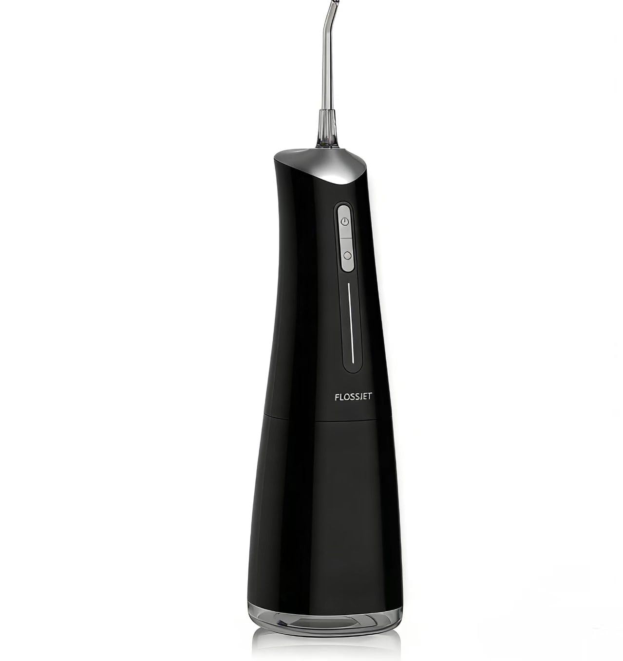 FlossJet Irrigador Dental Inalámbrico Irrigador Bucal Portatil 300ML Limpieza Dental Eléctrico Profesional Water Flosser 5 Boquillas 4 Modos IPX7 Impermeable USB Recargable Para Casa y de Viaje(Negro)
