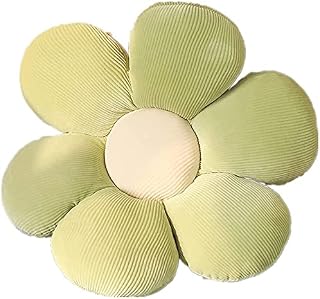 Zinsale Cute Flower Floor Pillow Cushion Throw Pillow Indie Room Decor Pillow for Teens Tweens Girls Plush Stuffed Toy for Kids Reading Nook Watching TV Bedroom (Green, 40cm)