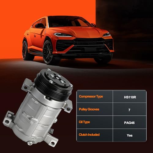 Image of AC Compressor with Clutch Compatible For Honda CRV 2.4L L4 2002-2006 | Air Conditioning Compressor Replacement# 10663AC 38810PNB006 38870PNB006, 10345240