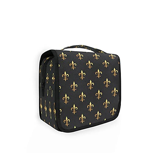 RXYY Trousse de toilette pliable à suspendre pour femme et fille Motif fleur de lys Cover