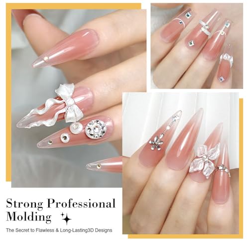 Gel solide de construction pour ongles et kit de manucure créative pour motifs gravés - 3