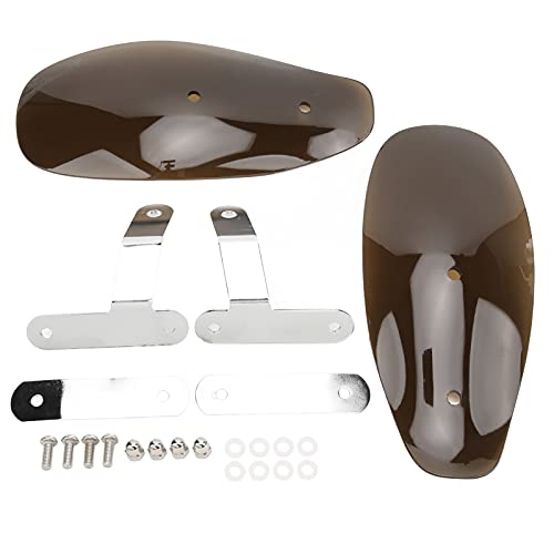 Naroote Guardilleros de Motocicleta, Protectores de Mano para Dirtbike 2 PCS Guardia de Mano de la Guardia del Viento Protector en Frío con 10 Mm de Motocicleta Recta para Bicicletas Vagones (Marron