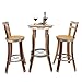 Central Coast Creations High Pub Set Swivel Top Stools - Wine Barrel Handcrafted Wine Barrel Furniture (Stools with Backrest)
