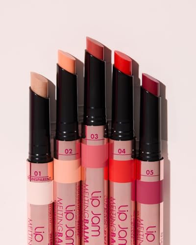 Deborah Milano - Lip Jam Melting Balm, Balsamo Labbra Colorato Idratante Ed Emolliente, Colore Brillante Fino A 12 Ore, Finish Luminoso, Texture Leggera, Elegante Confezione A Penna, 02 Papaya Jam - 2