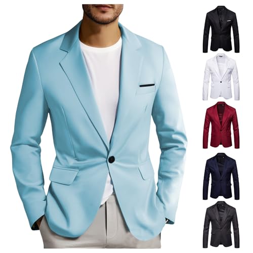 Mens Sport Coat and Blazers Business Casual Blazers for Men Oversized One Button Side Split Solid Color Suit Jacket4