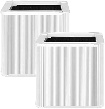 211+ Auto Replacement Filter Compatible with Blueair Blue Pure 211+ Auto Air Cleaner Purifier, Foldable Particle and Activated Carbon Replacement Filter, 2 Pack