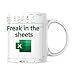 Aigori Funny Excel Coffee Mug, Freak In The Sheets Mug, Spreadsheet Excel Cup, Gifts for CPA CFO Coworkers Accounting Boss Friends, Novelty Gifts for Birthday Christmas New Year Men Women
