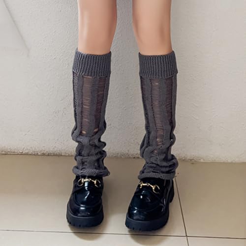 YELAIVP Women's Leg Warmers Kawaii Leg Warmers for Girls Y2k Harajuku Baggy Ripped Leg Warm Socks Goth Lolita Accessories4