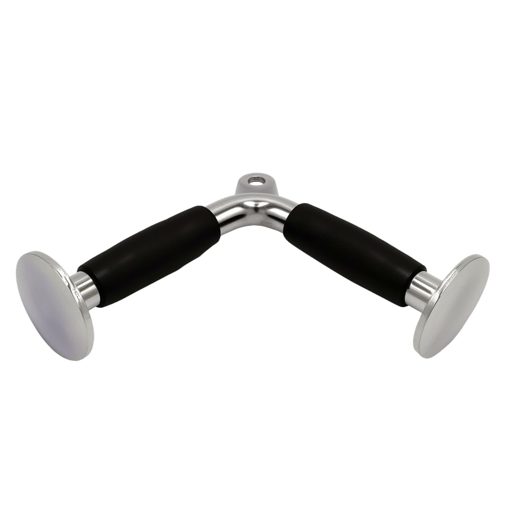 qibylift Barre de traction LAT,corde de triceps à double poignée en D entraînement musculaire,barre de pression droite rotative en forme de V pour entraînement de poids,accessoires de machine à câble