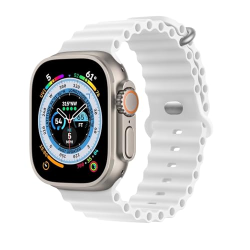 HdanMole Silikon Ocean Armband Kompatibel mit Apple Watch Ultra 2...