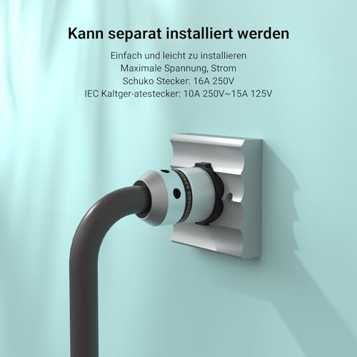 Enchufe Schuko chapado en rodio transparente y conector IEC 320 C15 rodiado 5