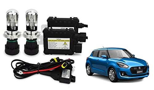 RS Enterprises Cars Maruti Suzuki Swift 2018 H4 - HID Conversion Light Kit ( 2 HID Light , 2 Blaster , Wiring ) Vehicle HID Kit for Car Headlight
