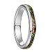 VAKKI 4mm/8mm Colorful Opal Inlay Tungsten Ring Black Wedding Band Engagement Ring for Men Women Comfort Fit Size 5-12