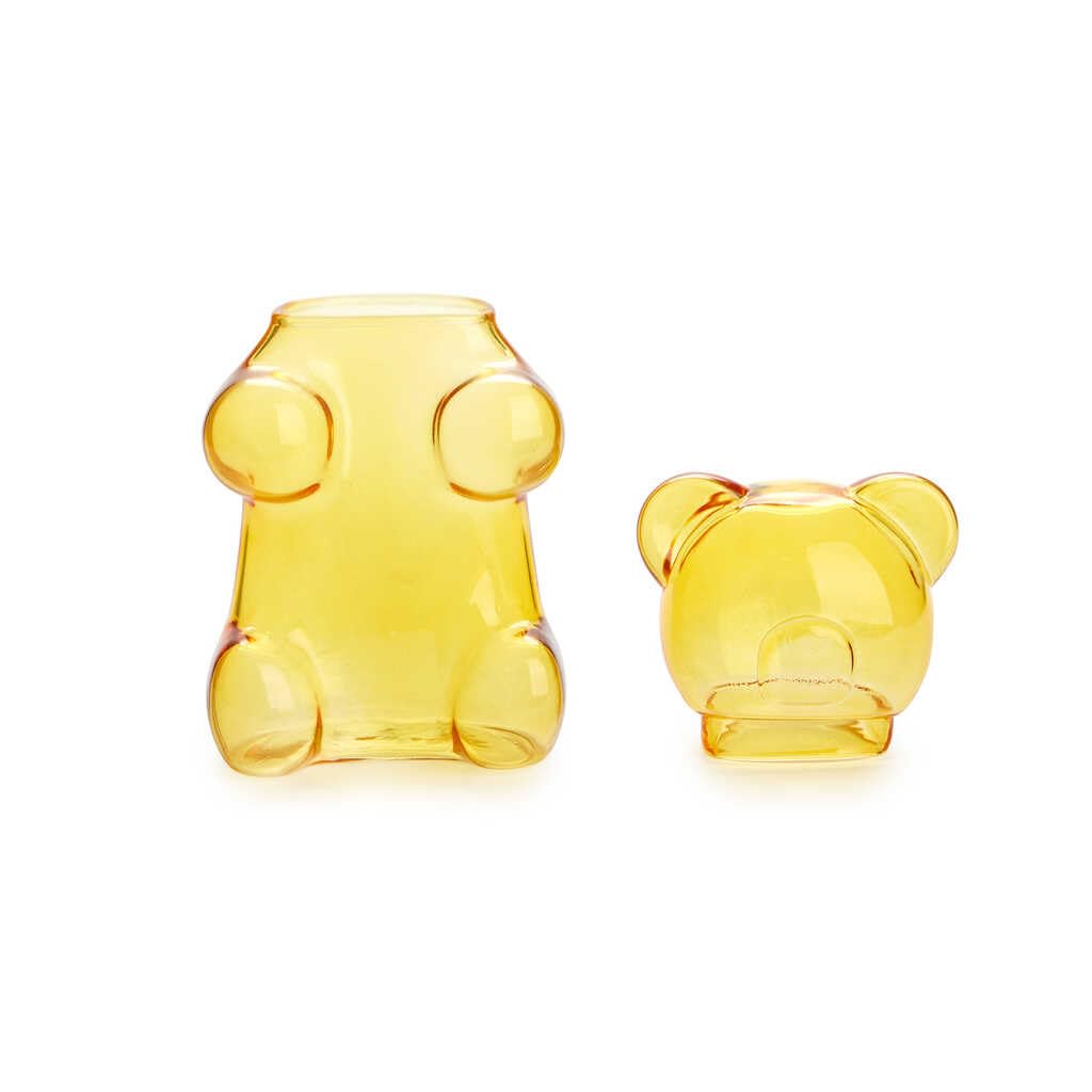 Balvi Azucarero Yummy Bear Color Amarillo con Forma de Osito de gominola Vidrio 250ml
