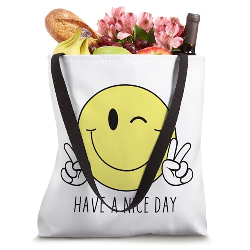 Bolso Tote Have A Nice Day Winking Smile Face miniatura 4