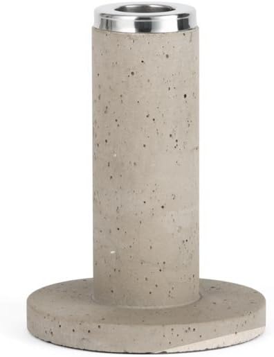 Zilverstad Solido Candlestick Large Concrete Grey 9.5 x 9.5 x 12.6 cm