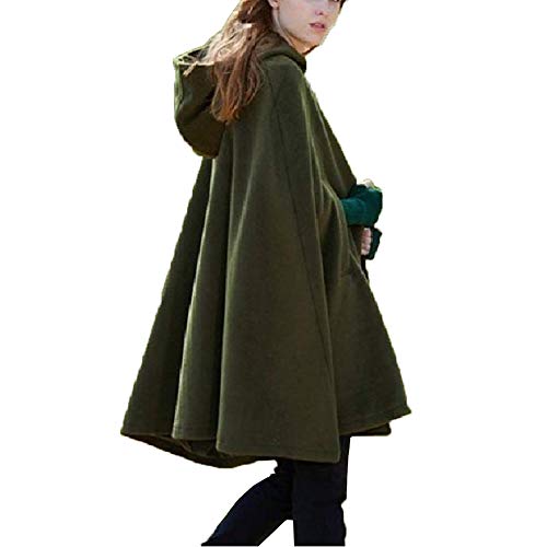 Frauen Cape Coat mit Kapuze Winter Herbst Gothic Hooded Poncho Cape Coat mit Kapuze Mittelalterliche Cosplay Robe Umhang für Frauen Mädchen Cover
