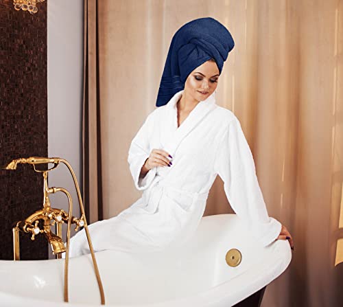 Utopia Towels Bundle Of 10 Bath Sheets & Viscose Towel Set - 2 Pack 600 Gsm Jumbo Bath Sheets - Set Of 8 Bath Linen Viscose Towels - Highly Absorbent Luxury Towels (Navy) #TOP3