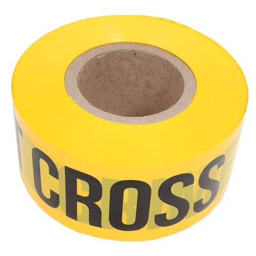 Ruban de scène de crime jaune en PE 7,5cm x 305m non adhésif