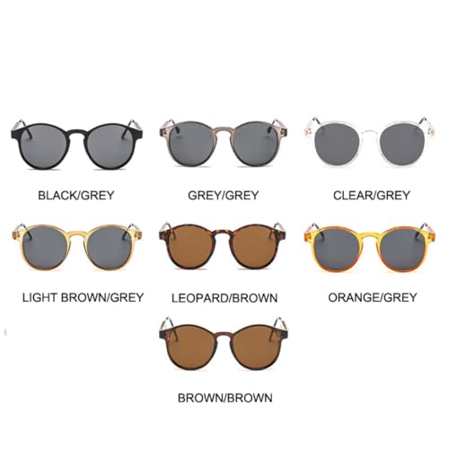 Lunettes de soleil rondes au style rétro chic et branches dorées