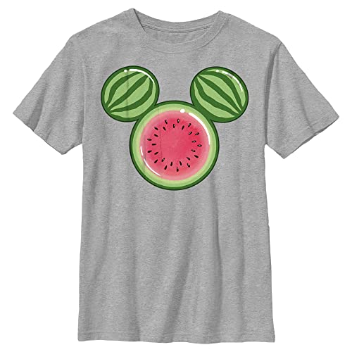 Disney Characters Watermelon Ears Boy's Heather Crew Tee