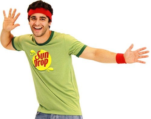 Men's Sun Drop (1) Headband and (1) Wristband Set