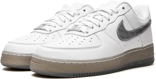 Image of Nike Men's Air Force 1 Shoes, White /Metallic Silver /Coconut, 9.5