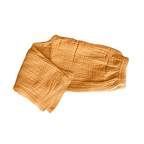 Baby Boys Cotton Pants Elastic Waist Pleated Solid Color Stretchy Harem Casual Loose Pants Baggy Soft Comfy Trousers2