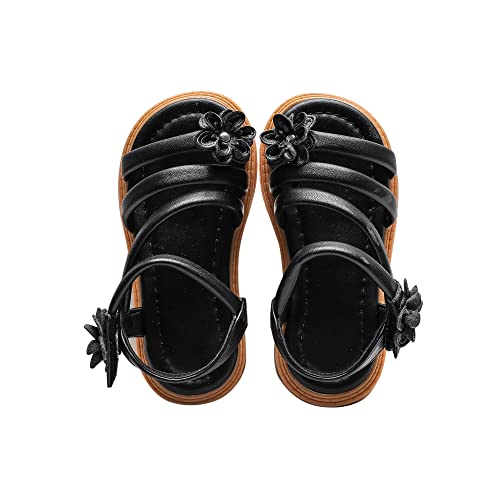 Image of Komfyea Girl Summer Cute Wrap Toe Toddler Soft Flower Flat Beach Sandal Shoes