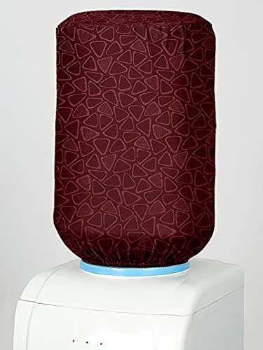 Image of Cortina Self Print Dispenser Cover|Water Can Protectors|Elastic Closure | Polyester Material | Digitally Printed | Heat Resistant | Water-Proof | 45cm x 42cm x 43cm | 20 Liters | Maroon 4